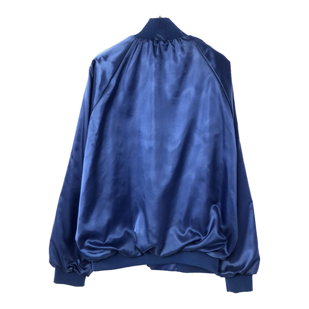 ASW JACKETS エーエスダブリュージャケット 80s USA製 スタジャン ナイロンジャケット M ブルー サテン ブルゾン オールド ヴィンテージ メンズ