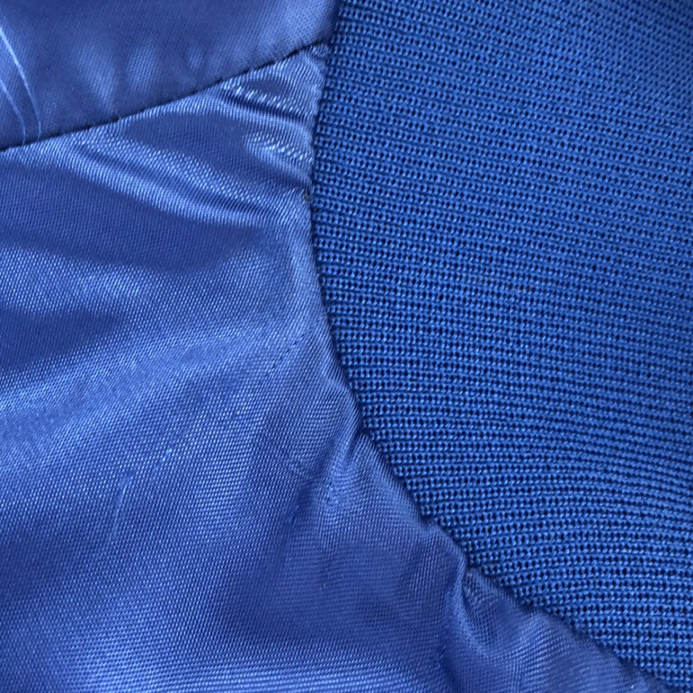 ASW JACKETS エーエスダブリュージャケット 80s USA製 スタジャン ナイロンジャケット M ブルー サテン ブルゾン オールド ヴィンテージ メンズ