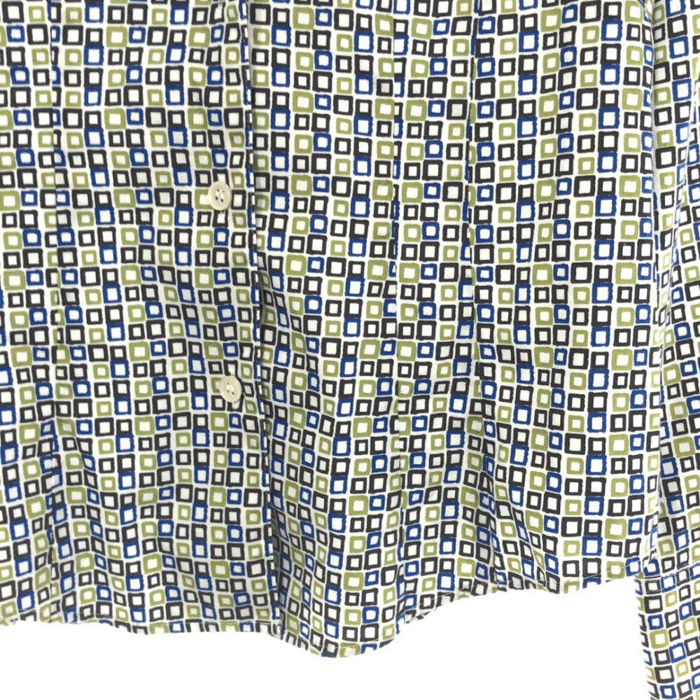 Paul Smith BLACK ポールスミスブラック 総柄 長袖 コットンシャツ 40 ホワイト レディース