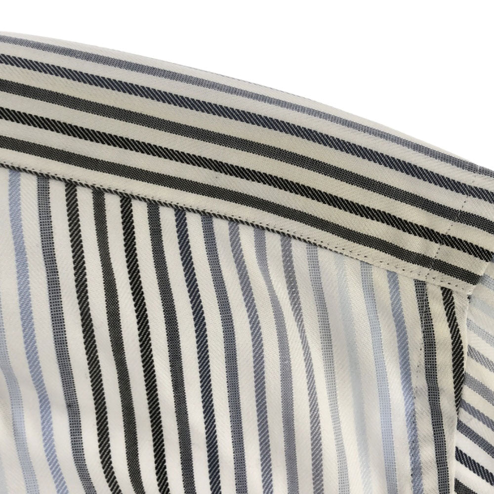 バーバリーロンドン ストライプ 長袖 シャツ L ホワイト BURBERRY LONDON メンズ