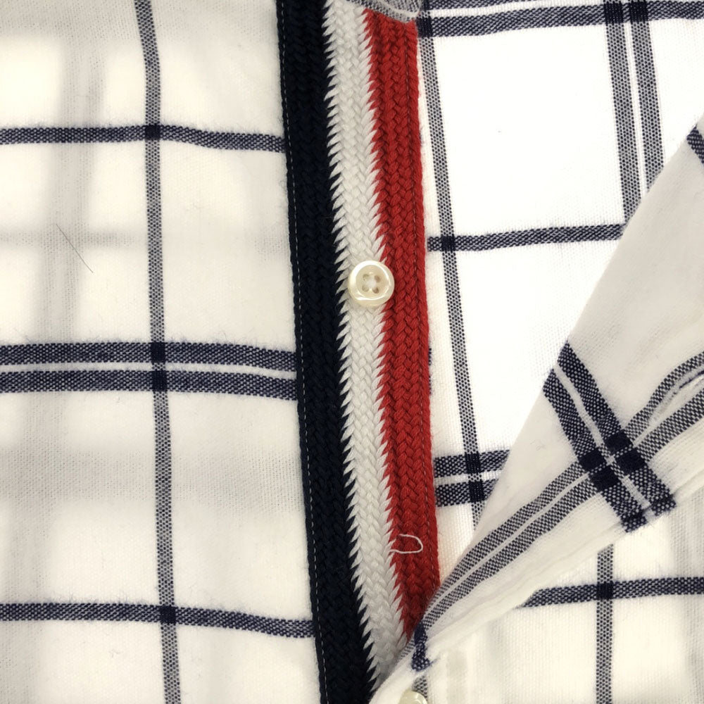 サイコバニー 日本製 チェック ゴルフ 長袖 コットンシャツ XL ホワイト Psycho Bunny メンズ