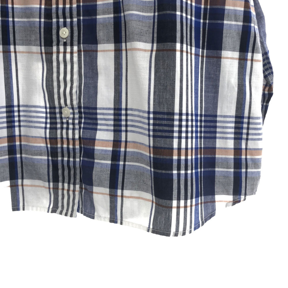 ノースフェイス NRW11957 チェック柄 長袖 ロングスリーブ バハダネイチャー シャツ M ブルー系 THE NORTH FACE アウトドア レディース