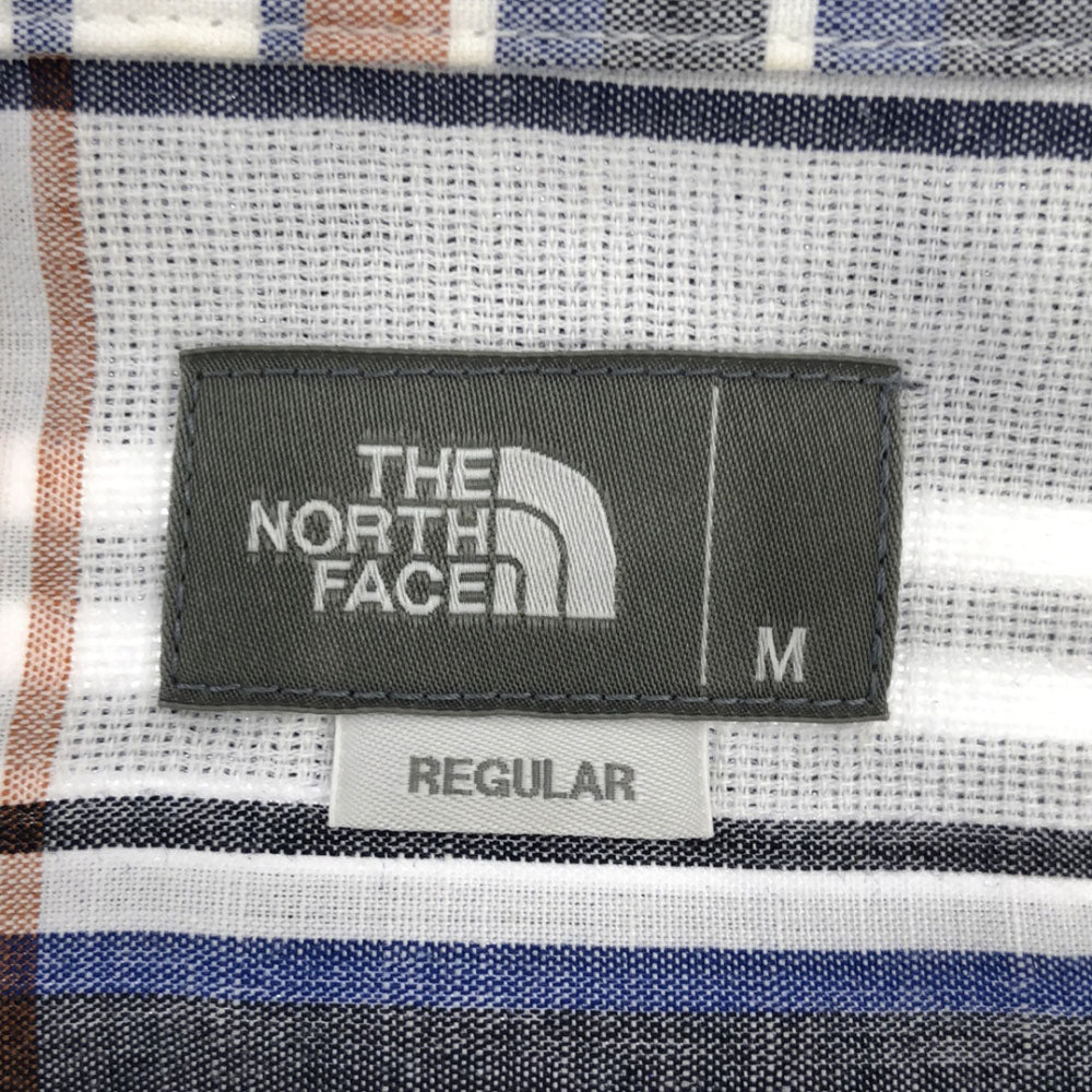 ノースフェイス NRW11957 チェック柄 長袖 ロングスリーブ バハダネイチャー シャツ M ブルー系 THE NORTH FACE アウトドア レディース
