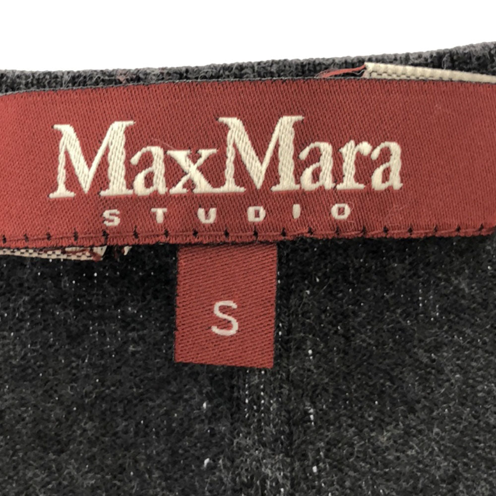 Max Mara Studio マックスマーラ ステュディオ シルクブレンド ノースリーブ ニット ワンピース S グレー系 レディース