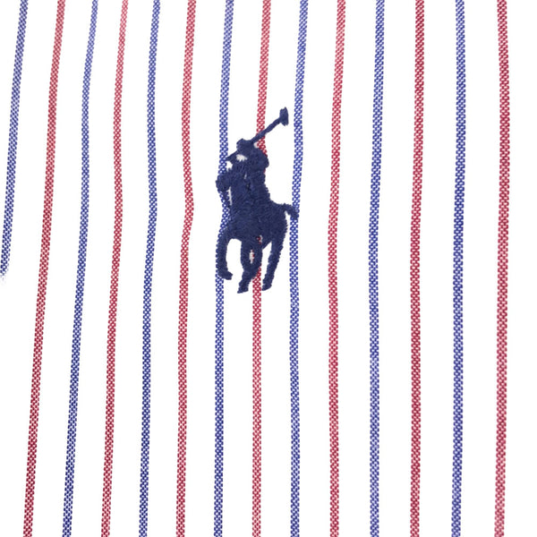 ポロラルフローレン ストライプ 長袖 コットンシャツ 14 1/2 ホワイト系 POLO RALPH LAUREN メンズ