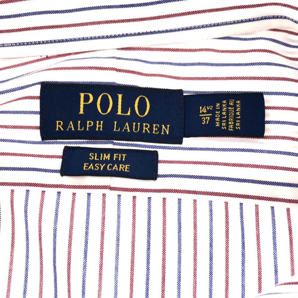 ポロラルフローレン ストライプ 長袖 コットンシャツ 14 1/2 ホワイト系 POLO RALPH LAUREN メンズ