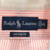 ラルフローレン 長袖 クレリック ボタンダウンシャツ LL ピンク×ホワイト RALPH LAUREN メンズ