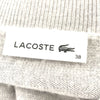 ラコステ ウール 長袖 Vネック ニット ワンピース 38 グレー LACOSTE レディース