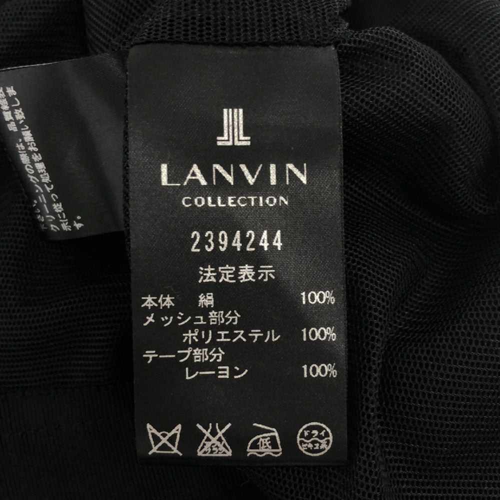 ランバン コレクション シルク 日本製 長袖 ボレロ 38 ブラック LANVIN COLLECTION レディース
