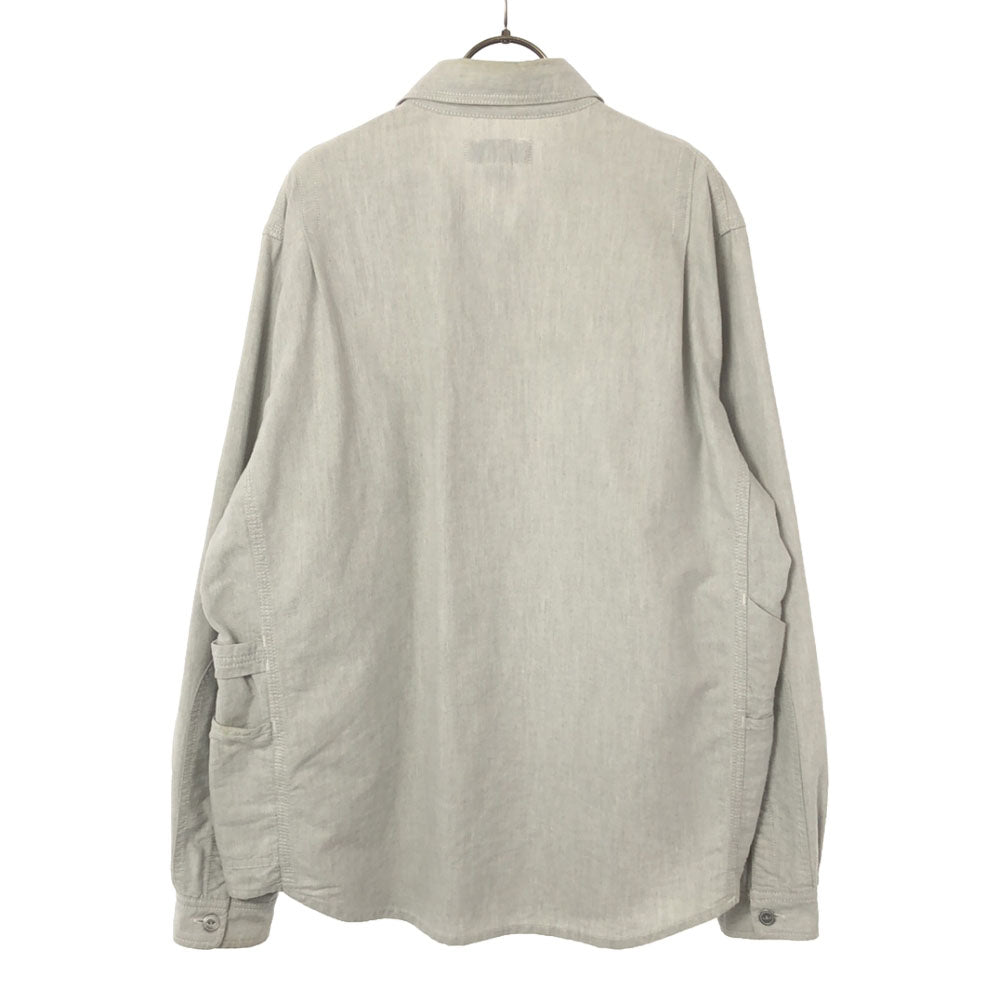 ササフラス 日本製 長袖 シャツ L グレー系 SASAFRAS メンズ