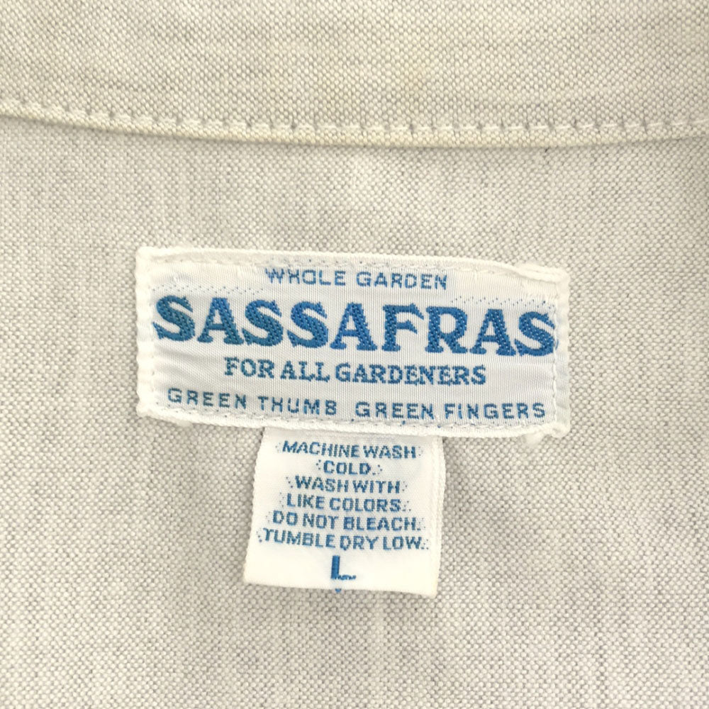 ササフラス 日本製 長袖 シャツ L グレー系 SASAFRAS メンズ