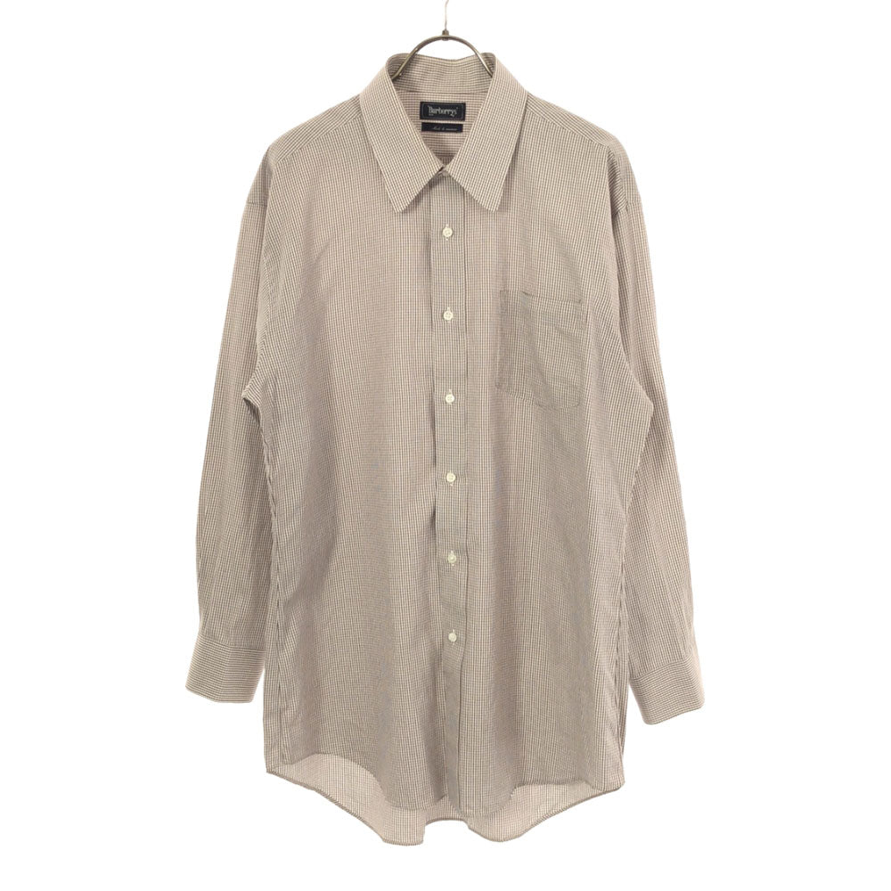 Burberrys バーバリーズ 日本製 チェック 長袖 コットンシャツ S ホワイト×レッド系 メンズ