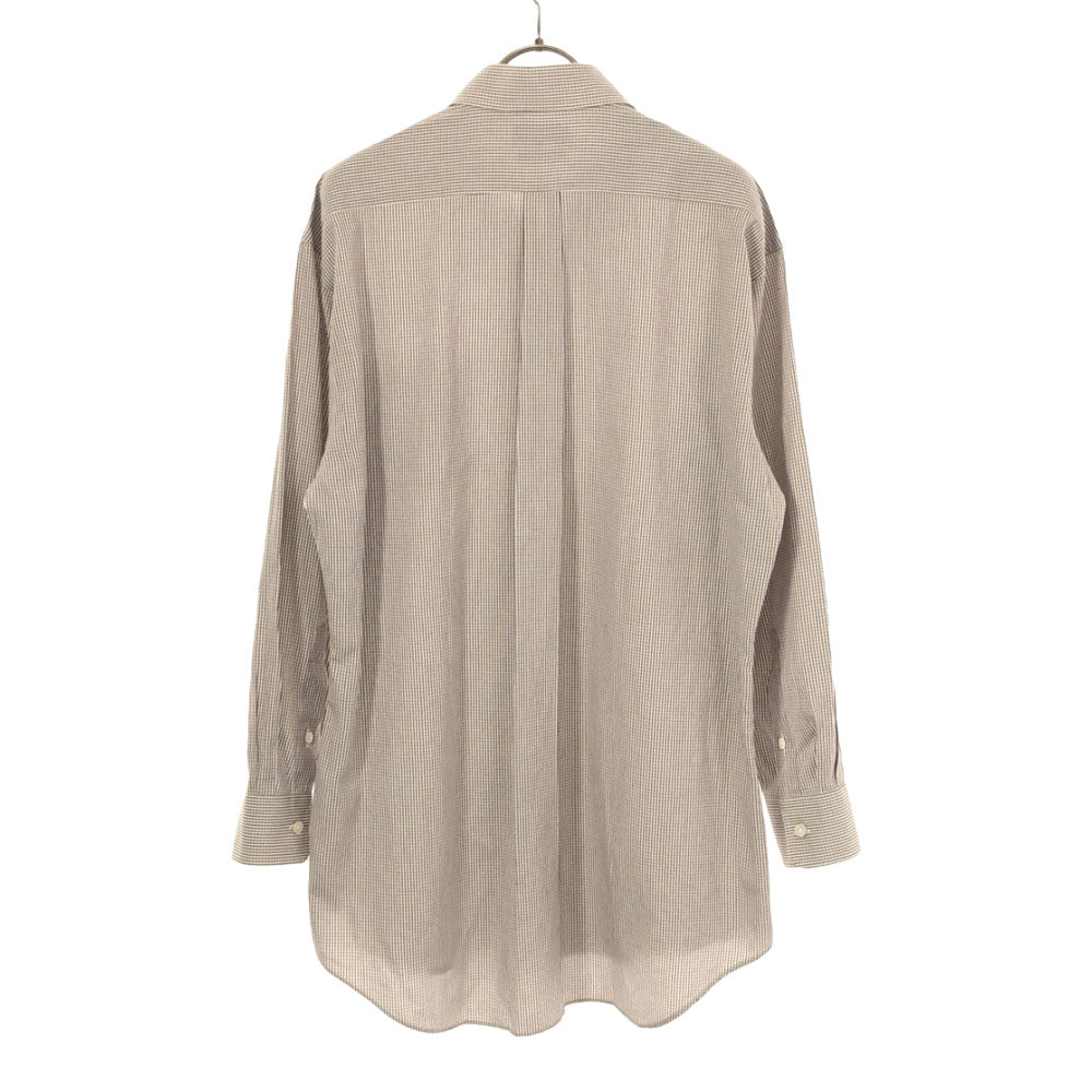 Burberrys バーバリーズ 日本製 チェック 長袖 コットンシャツ S ホワイト×レッド系 メンズ