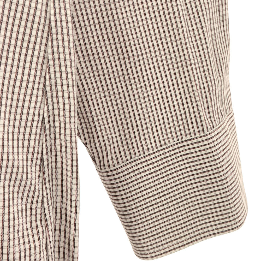 Burberrys バーバリーズ 日本製 チェック 長袖 コットンシャツ S ホワイト×レッド系 メンズ