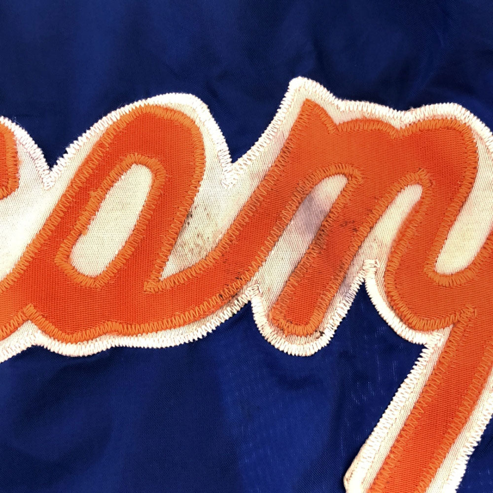 Pla-Jac プラジャック 70s USA製 プリント 刺繍 ワッペン ナイロン コーチジャケット M ブルー オールド ヴィンテージ メンズ