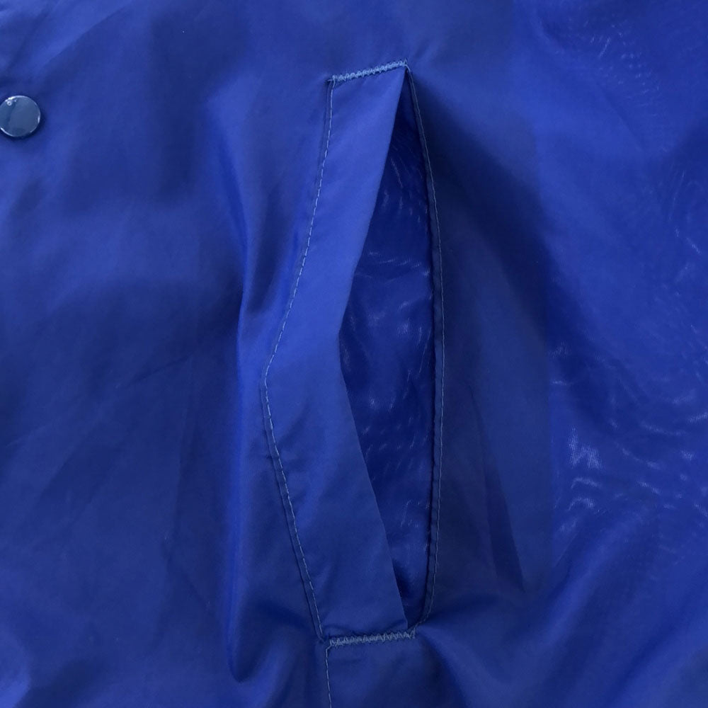 Pla-Jac プラジャック 70s USA製 プリント 刺繍 ワッペン ナイロン コーチジャケット M ブルー オールド ヴィンテージ メンズ