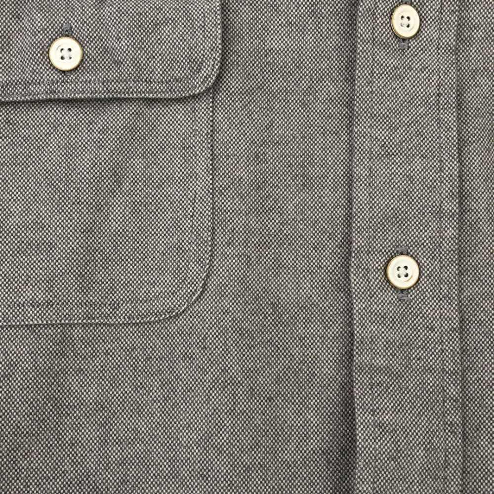 ブリッラ ぺル イル グスト 日本製 長袖 コットンシャツ L ライトグレー Brilla per il gusto メンズ