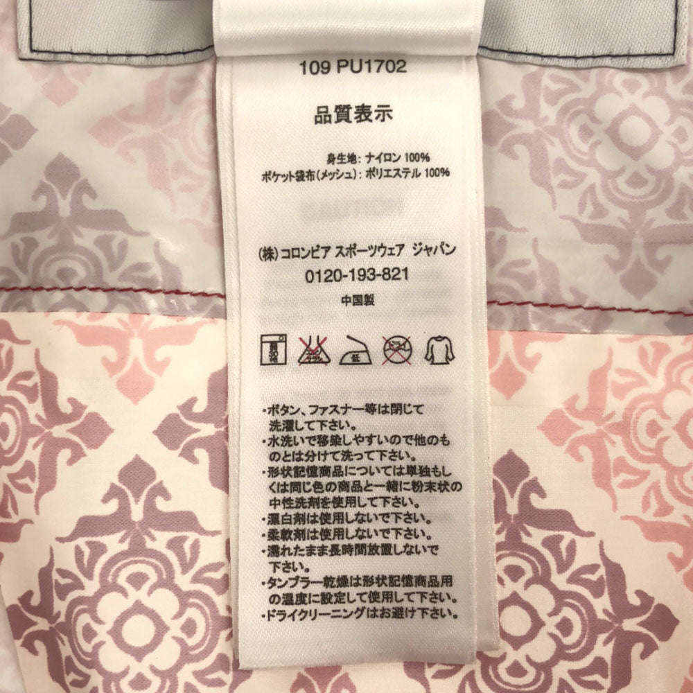 コロンビア 総柄 レイン ポンチョ S ピンク×ホワイト系 Columbia アウトドア レインコート メンズ