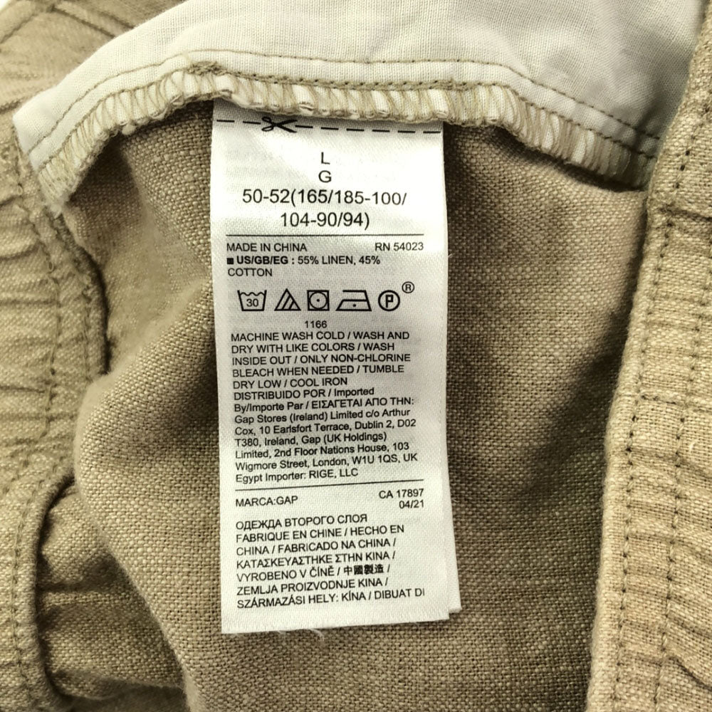 ギャップ リネンブレンド ショートパンツ L ベージュ GAP ハーフパンツ メンズ