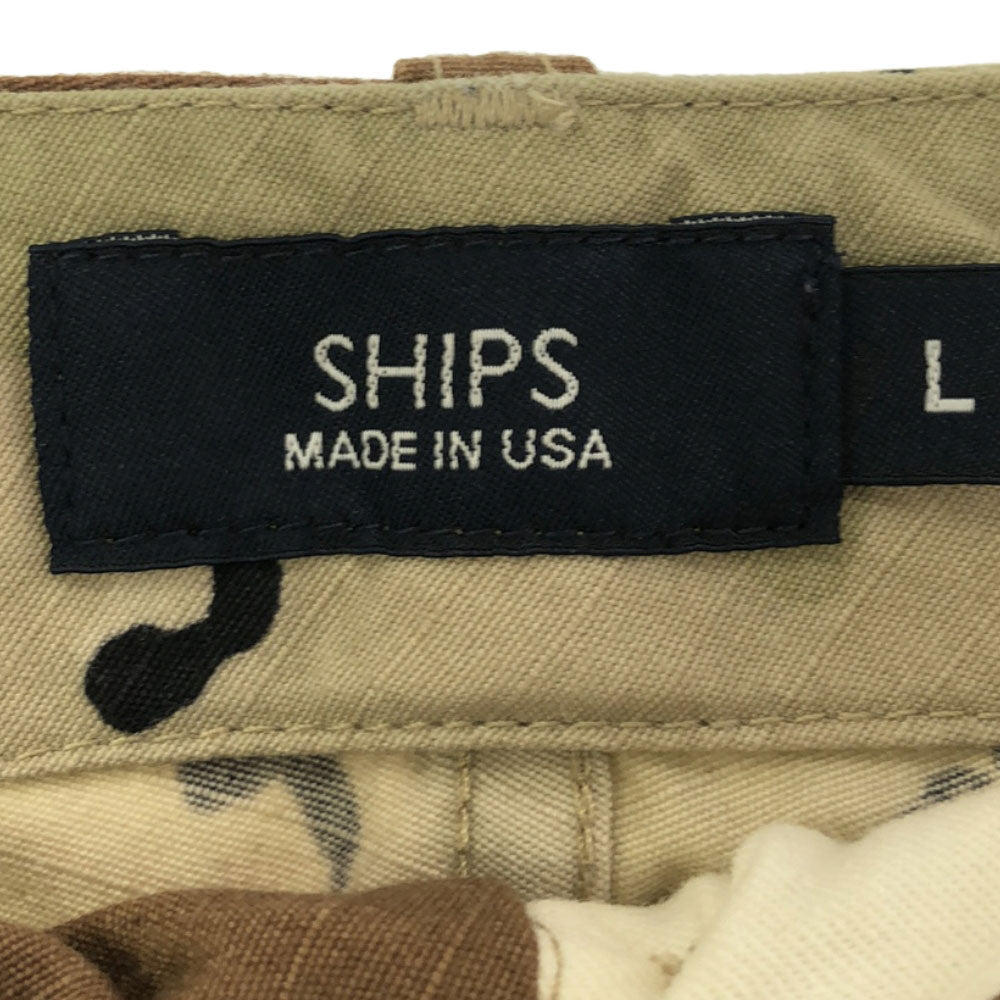 シップス USA製 迷彩 ショートパンツ L ベージュ系 SHIPS メンズ