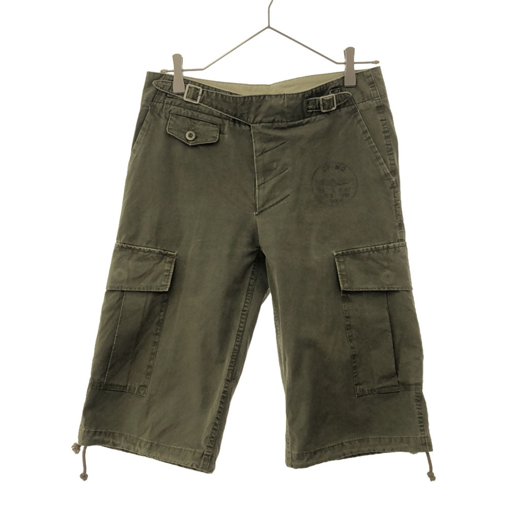 Mando マンド 日本製 ミリタリー カーゴショートパンツ 38 カーキ ボタンフライ メンズ