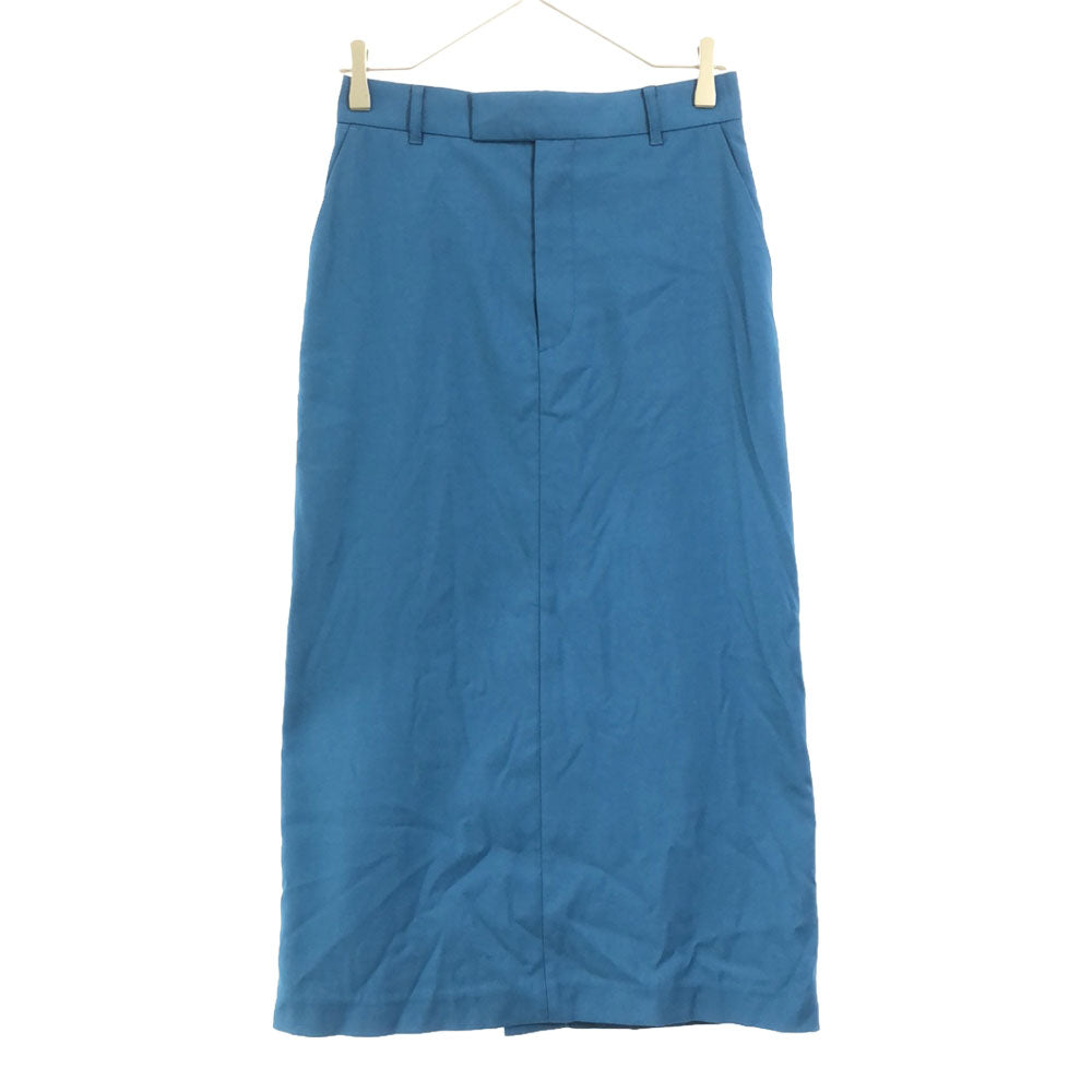 ミラオーウェン ミモレ丈 タイトスカート 0 ブルー Mila Owen 裏地付 バックスリット 09WFS224092 レディース