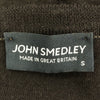 ジョンスメドレー イギリス製 長袖 Vネック ニット S ダークブラウン JOHN SMEDLEY セーター メンズ