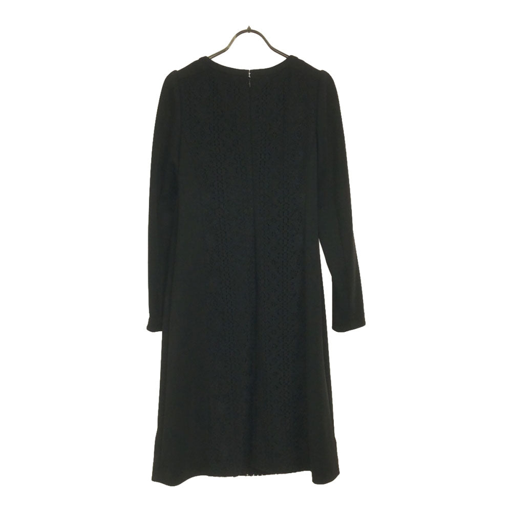 MACKINTOSH LONDON マッキントッシュ ロンドン 日本製 長袖 レース ワンピース 40 ブラック レディース