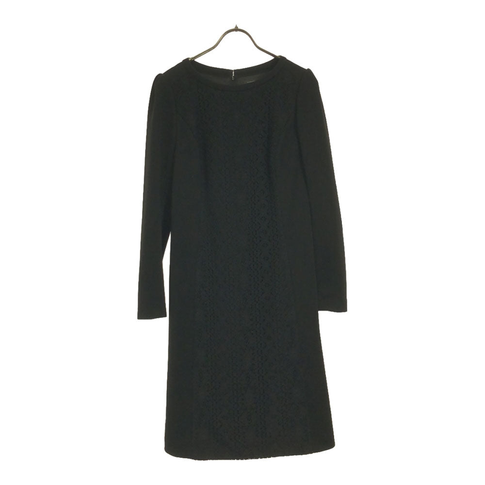 MACKINTOSH LONDON マッキントッシュ ロンドン 日本製 長袖 レース ワンピース 40 ブラック レディース
