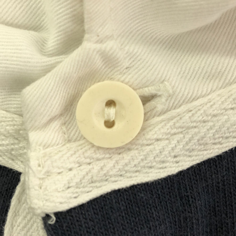 ギャップ 長袖 ラガーシャツ L ネイビー×ホワイト GAP ポロシャツ メンズ