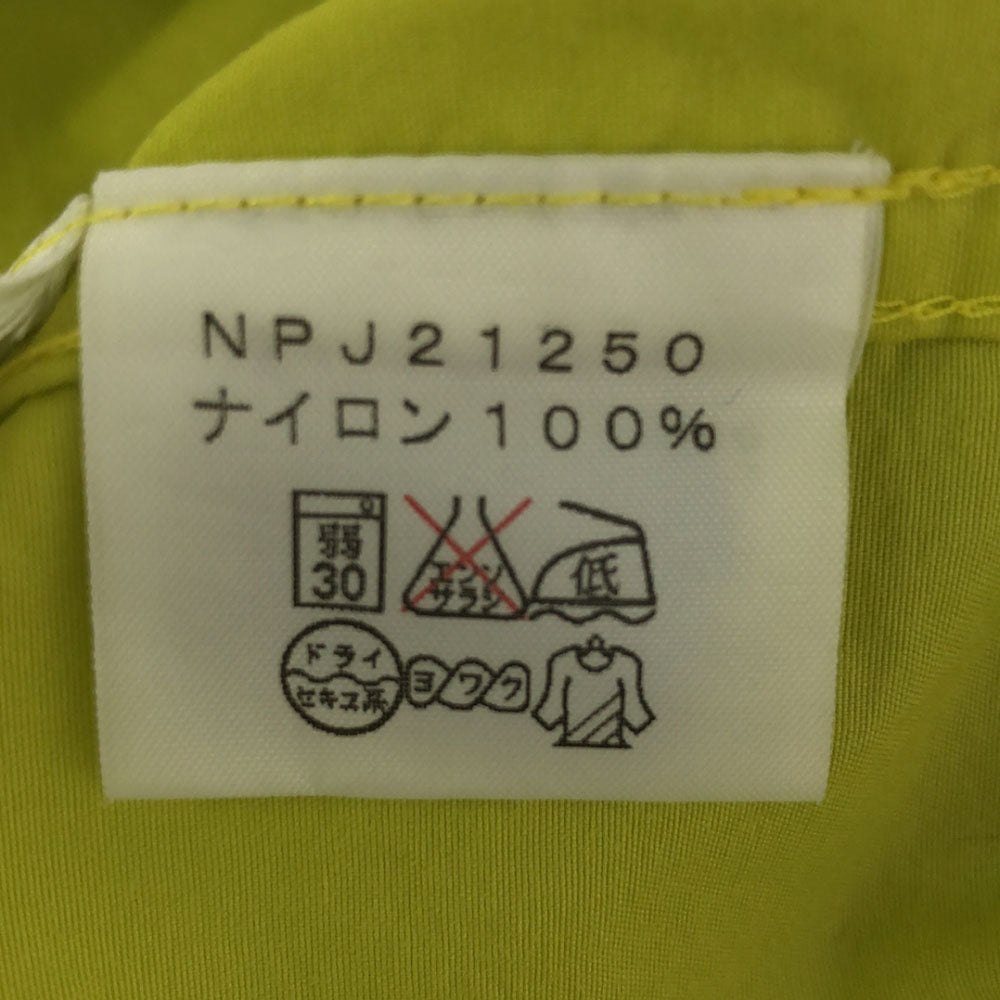 THE NORTH FACE ザノースフェイス NPJ21250 ロゴ刺繍 ナイロンジャケット 120 グリーン×イエロー アウトドア キッズ