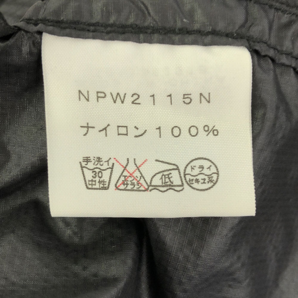 THE NORTH FACE PURPLE LABEL ザノースフェイス パープルレーベル PERTEX NPW2115N ロゴプリント ナイロンジャケット S ブラック アウトドア レディース