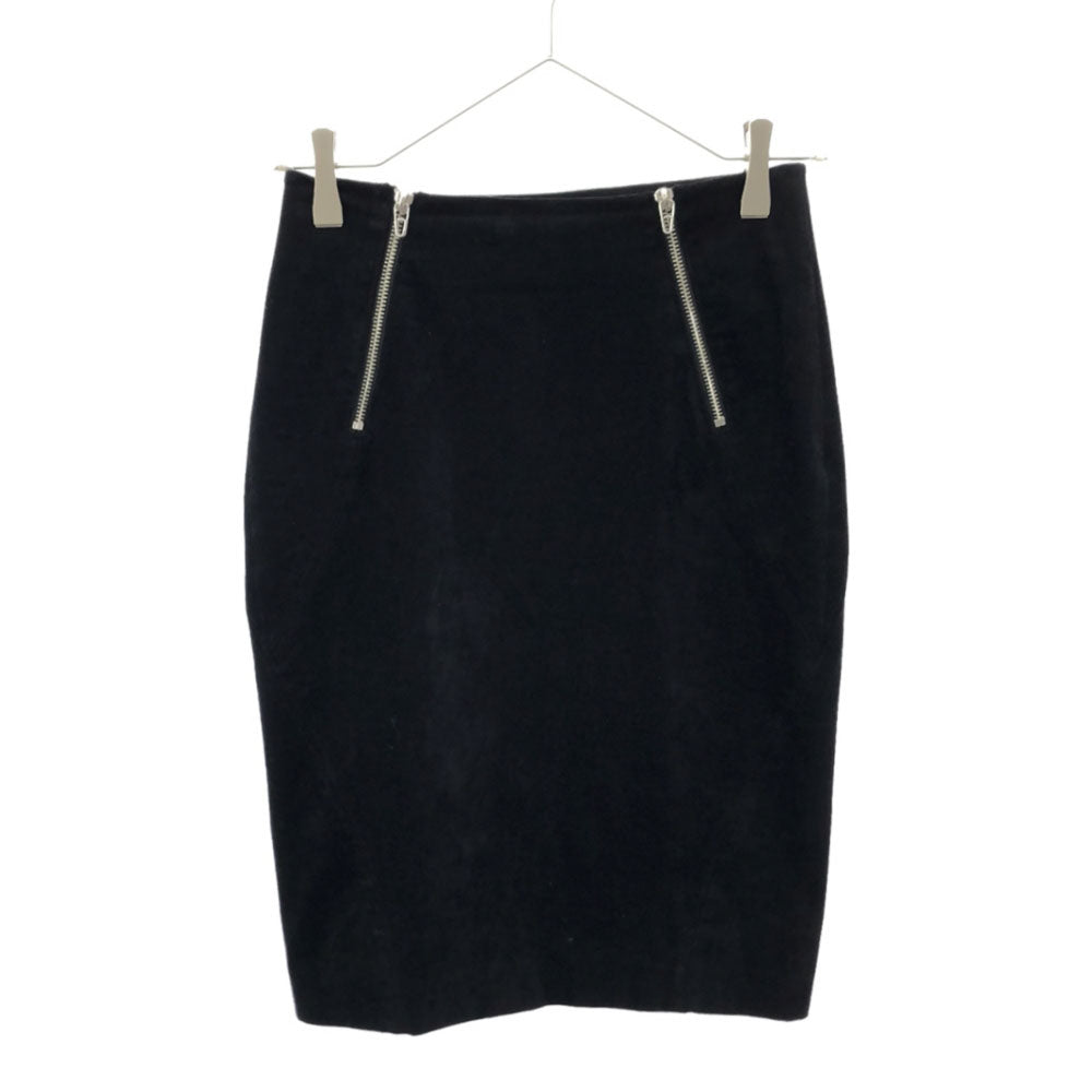 Alexander Wang アレキサンダーワン ミディ丈 フロントツージップ タイトスカート 2 ブラック レディース