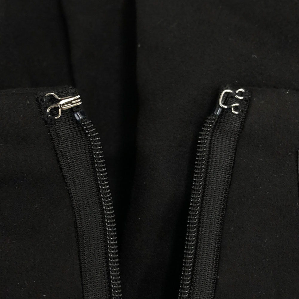 Rene ルネ 日本製 ミディ丈 ベロア バルーンスカート 38 ブラック バックジップ 裏地付き レディース