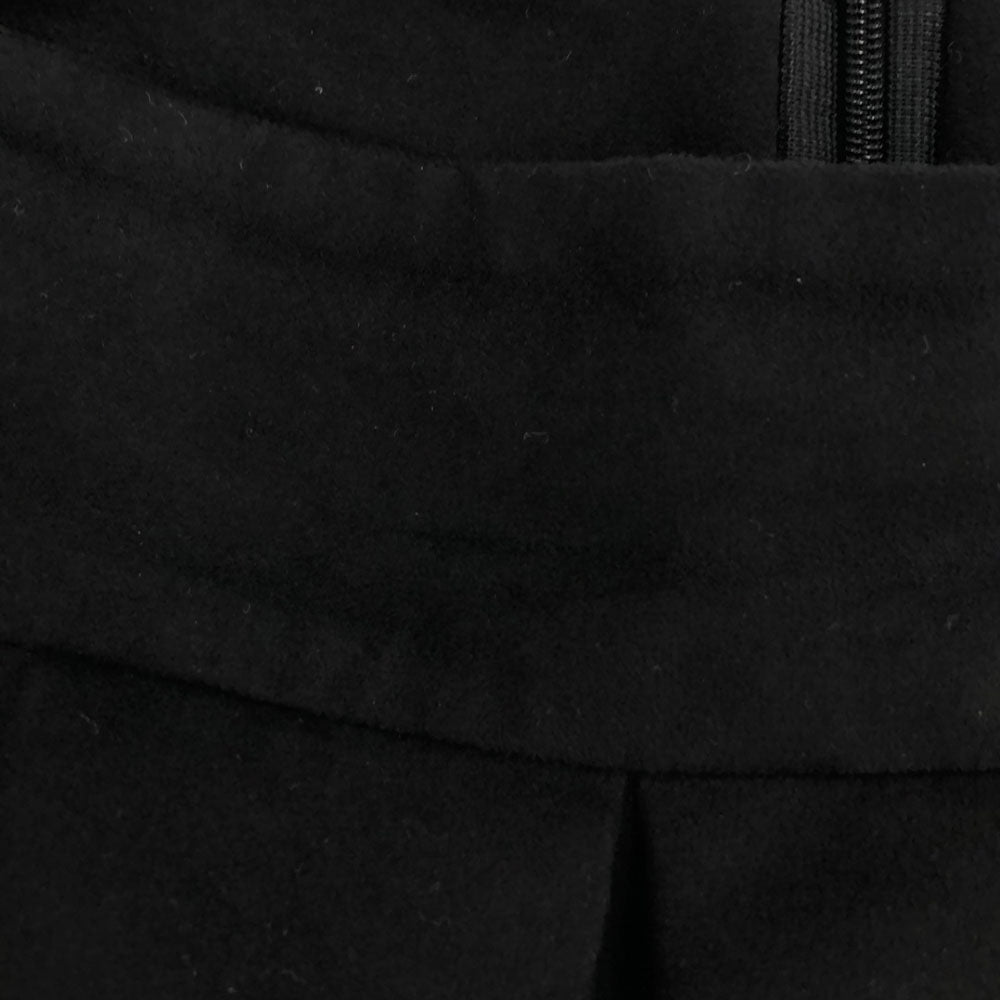 Rene ルネ 日本製 ミディ丈 ベロア バルーンスカート 38 ブラック バックジップ 裏地付き レディース