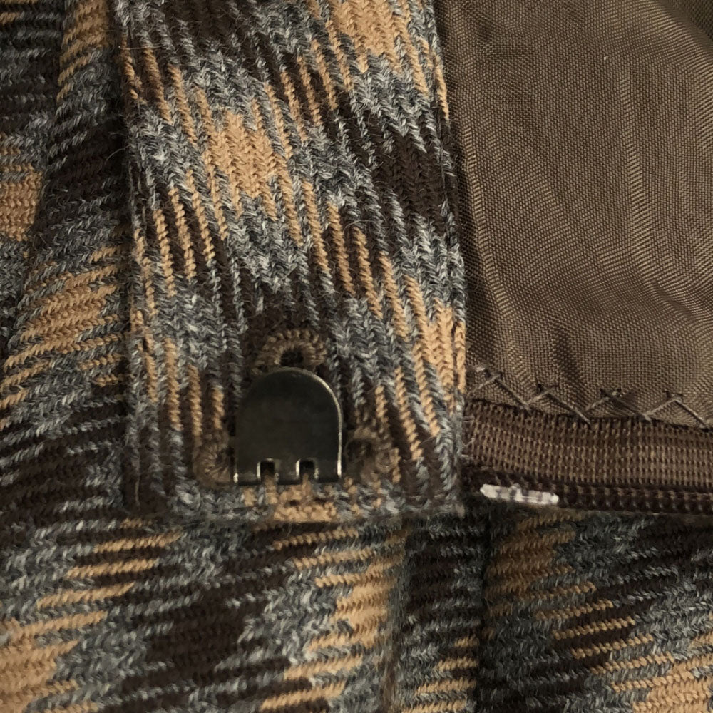 FOXEY フォクシー 日本製 ウール チェック柄 ミニスカート 40 ブラウン系 レディース