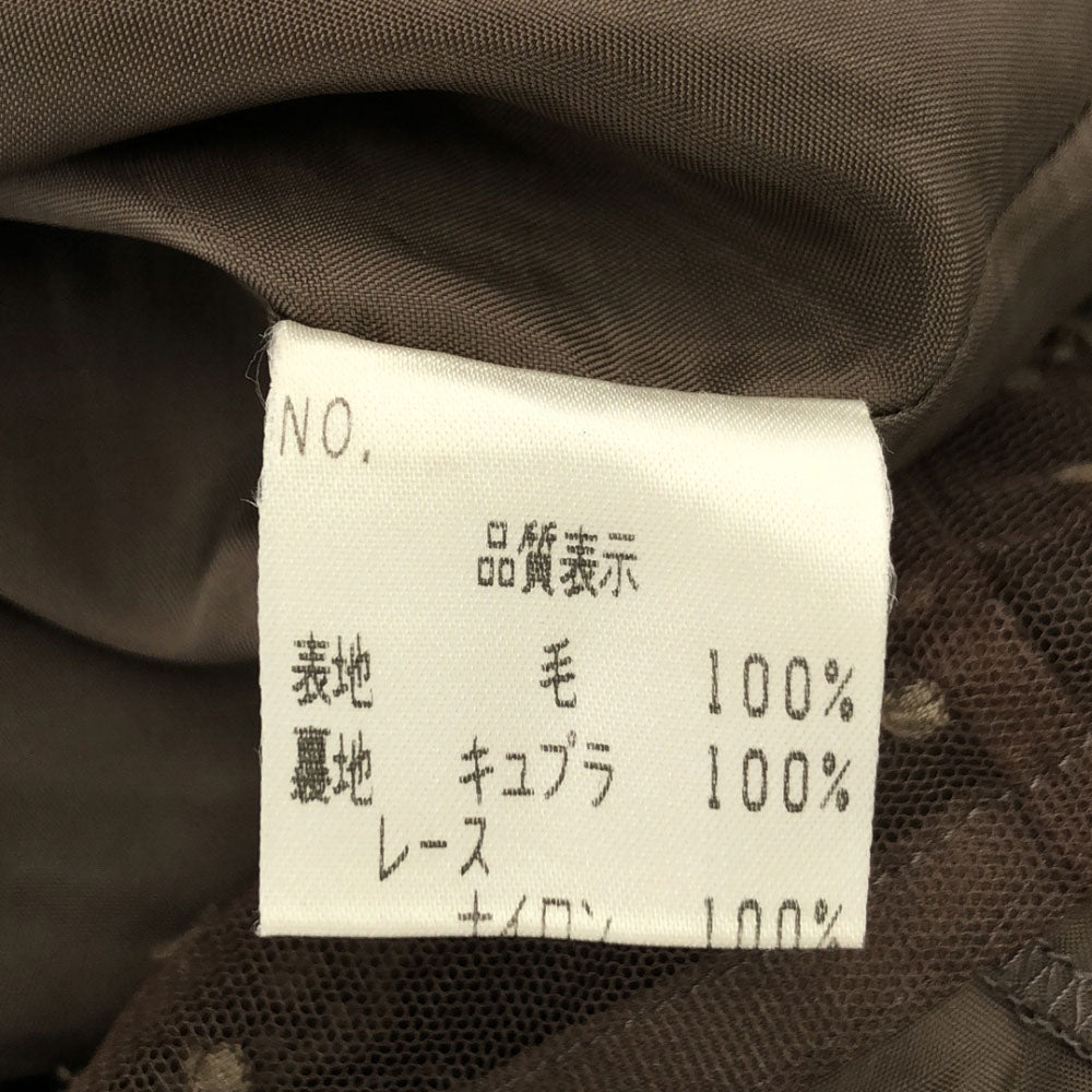 FOXEY フォクシー 日本製 ウール チェック柄 ミニスカート 40 ブラウン系 レディース