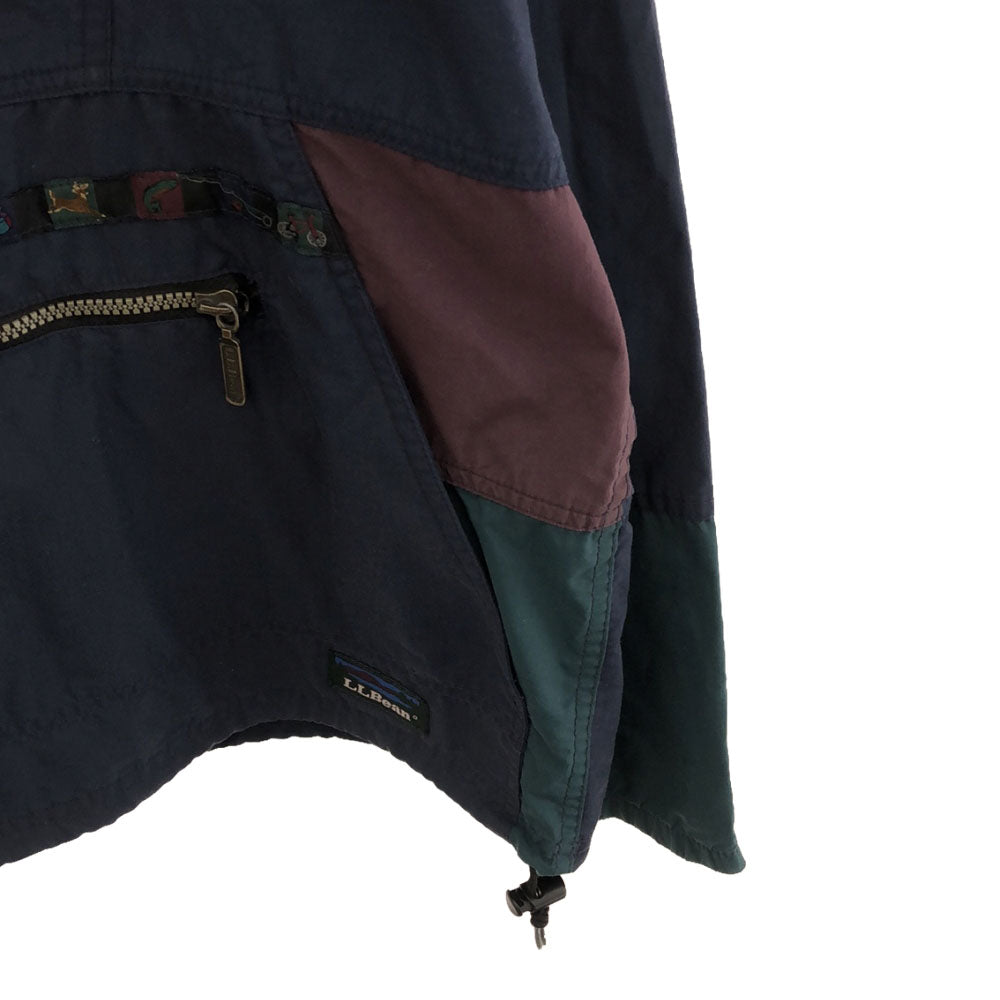 エルエルビーン 70s 長袖 アノラックパーカー S ネイビー系 L.L.Bean プルオーバー アウトドア オールド ヴィンテージ メンズ