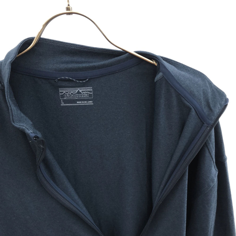 patagonia パタゴニア 長袖 ジップジャケット L ネイビー ハーフジップ プルオーバー アウトドア メンズ