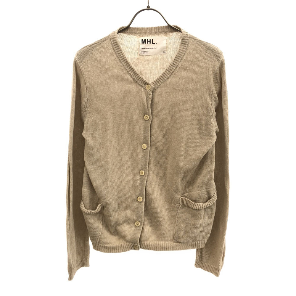 エムエイチエル リネンブレンド 長袖 ニットカーディガン 2 ベージュ MHL. MARGARET HOWELL レディース
