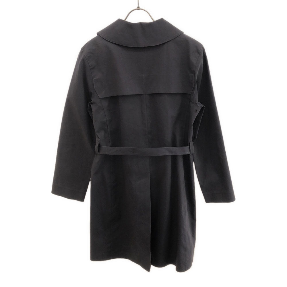 ハンコック ラバープルーフ コート 38 ネイビー ウエストベルト レディース