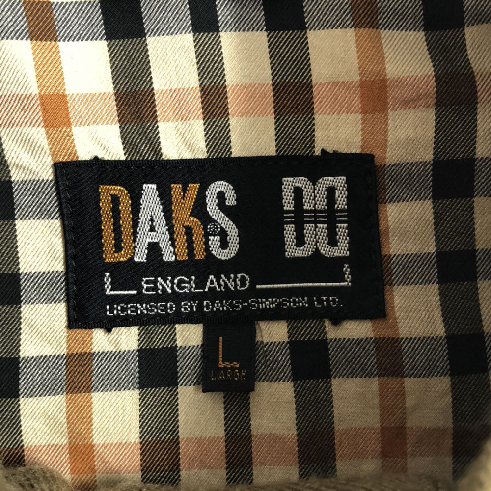 DAKS ダックス スイングトップ L ブラウン 裏チェック メンズ