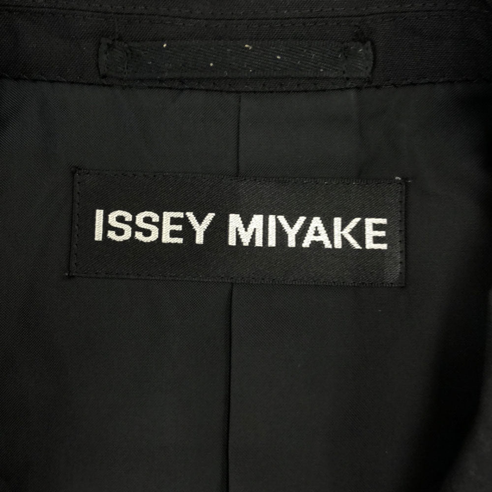 ISSEY MIYAKE イッセイミヤケ 日本製 ウールブレンド テーラードジャケット 2 ブラック メンズ