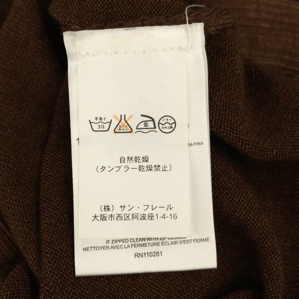 Pringle プリングル ウール イタリア製 長袖 セーター L ブラウン ニット メンズ