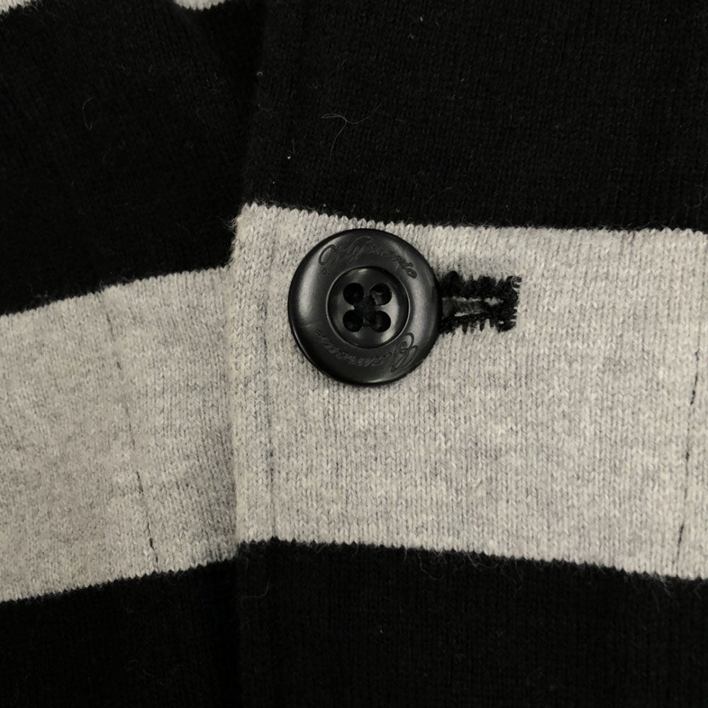 HYSTERIC ヒステリック 日本製 ボーダー スウェット テーラードジャケット M ブラック×グレー 刺繍 メンズ