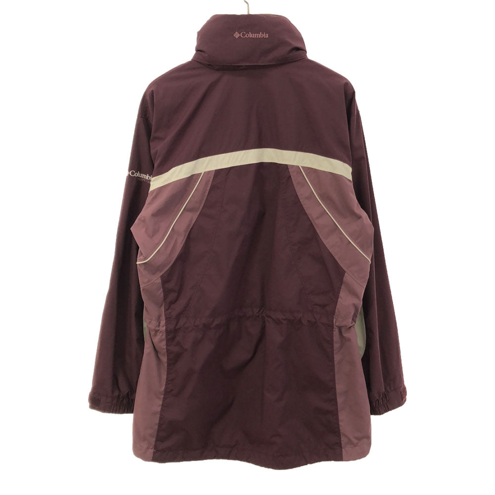 Columbia コロンビア ナイロンジャケット S ダークパープル×ホワイト アウトドア レディース
