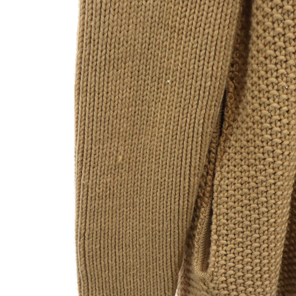 ジュリアーノフジワラ イタリア製 ウール 長袖 ニットカーディガン 46 ベージュ メンズ