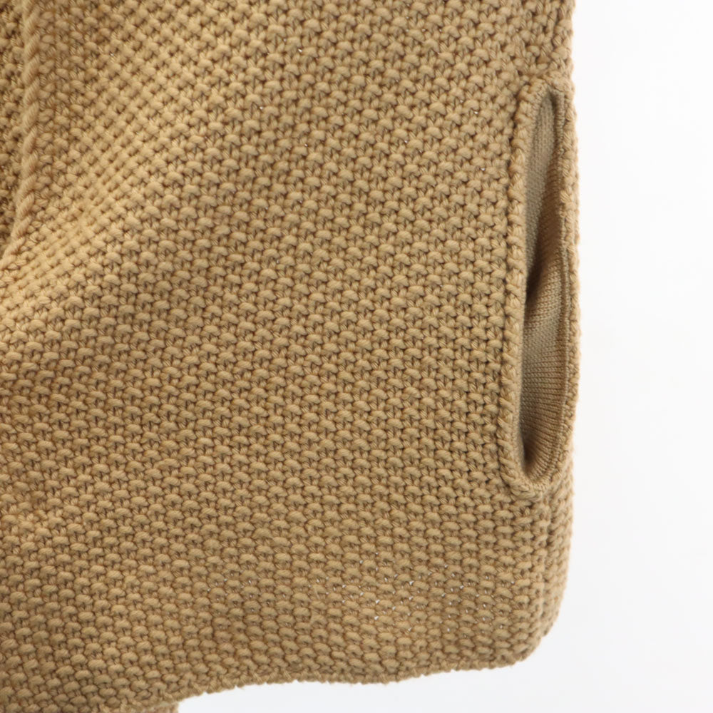 ジュリアーノフジワラ イタリア製 ウール 長袖 ニットカーディガン 46 ベージュ メンズ