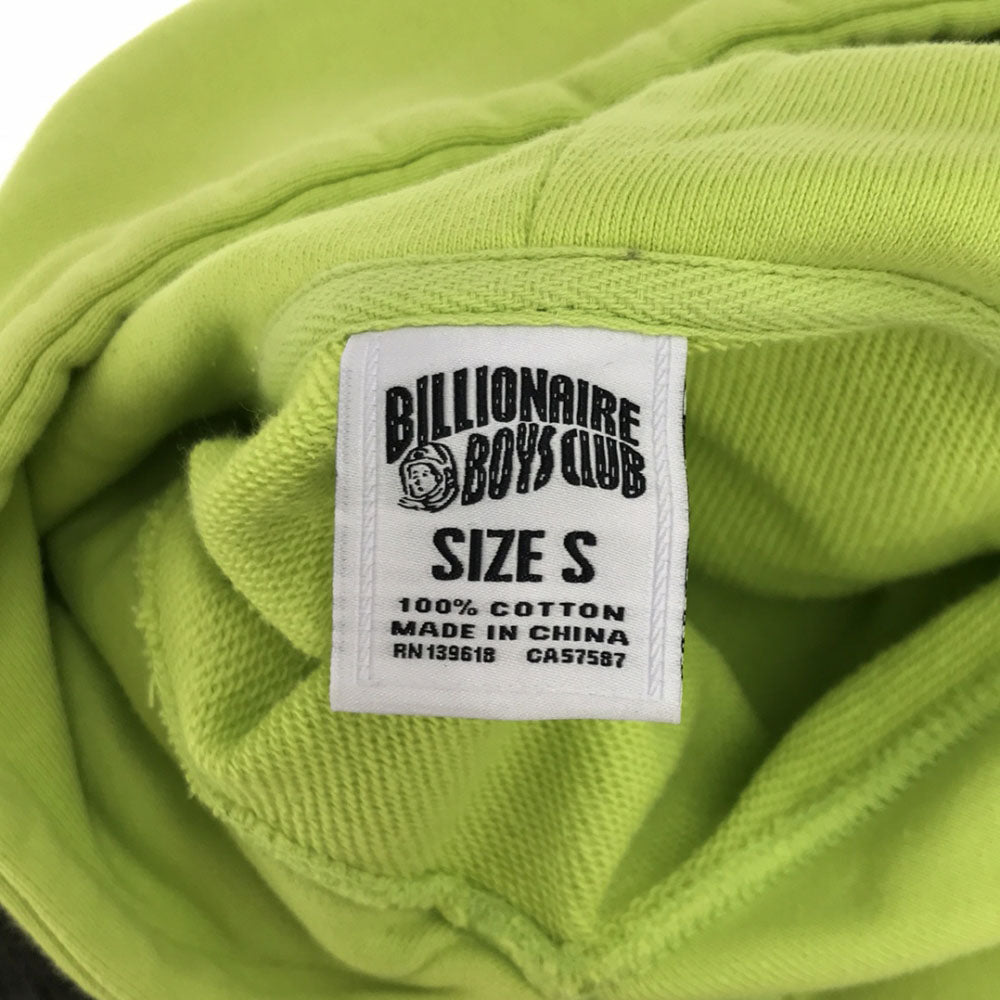 Billionaire Boys Club ビリオネアボーイズクラブ プリント 長袖 スウェットパーカー S ライムイエロー プルオーバー トレーナー メンズ