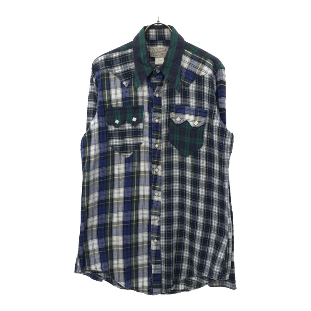 rockmount ranch wear ロックマウントランチウェア 70s レインボータグ チェック柄 長袖 ウエスタンシャツ M オールド ヴィンテージ メンズ